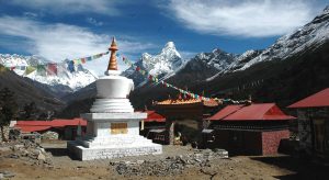 Nepalese Buddhist stupa in the Himalayas